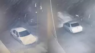 Un Jetta blanco de caractetrísticas similares al usado en el asesinato de hoy en el aeropuerto de Chetumal, estaría involucrado en el robo a una casa  Foto: Facebook Aldo Gongora