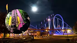 Montaña rusa de Xmatkuil registra falla con personas a bordo: VIDEO