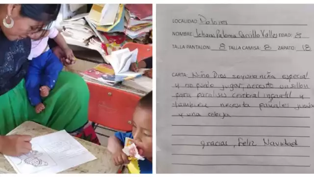La mamá de Johana no habla español por lo que tuvo que pedir ayuda para escribir la carta y hacer la petición