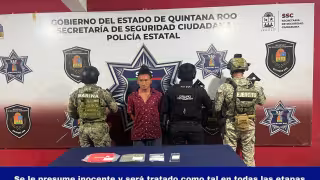 Detienen a sujeto con decenas de dosis de droga en la Isla de Holbox