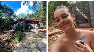 La construcción se encuentra en medio de una abundante naturaleza y es autosustentable