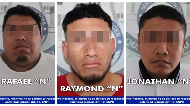 La detención de Rafael "N", Raumond "N" y Jonathan "N", se llevó a cabo el pasado 7 de octubre