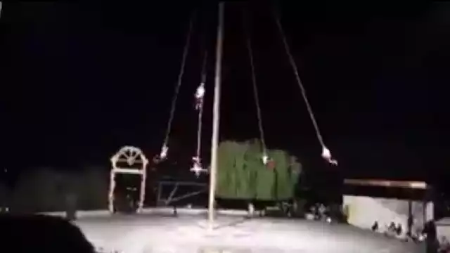 Así fue el accidente de los voladores de Papantla en Puebla