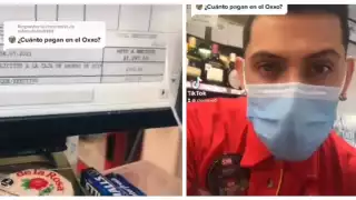 A través de TikTok, @chicoxxo0 mostró en el video sus recibos semanales como gerente de un Oxxo