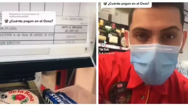 A través de TikTok, @chicoxxo0 mostró en el video sus recibos semanales como gerente de un Oxxo