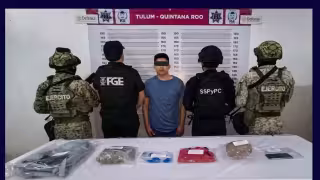 Joven es detenido en Tulum por presunta posesión de narcóticos