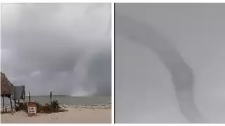 La formación de este fenómeno se debe a la llegada del Frente Frío número 4 a Yucatán. Foto: Héctor Marín