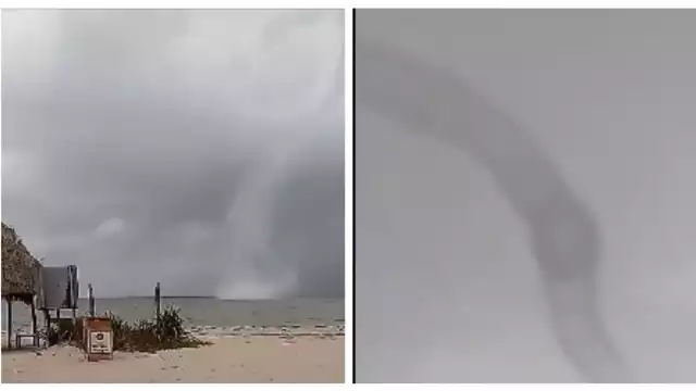 La formación de este fenómeno se debe a la llegada del Frente Frío número 4 a Yucatán. Foto: Héctor Marín