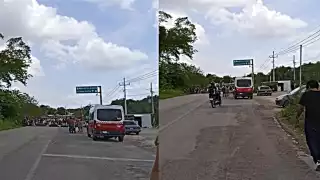 La carretera Campeche-Hopelchén es bloqueada por más de 300 campesinos
