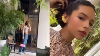 Ángela Aguilar visita varios sitios turísticos de Mérida