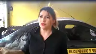 El auto quedó completamente calcinado