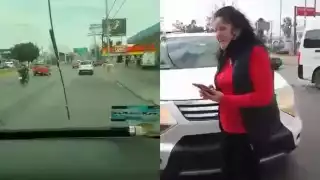 La mujer responsable del accidente chocó contra una unidad de transporte público