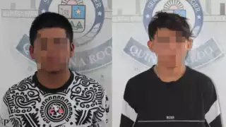 Los menores tomaron una actitud sospechosa cuando fueron detenidos por la Policía Quintana Roo