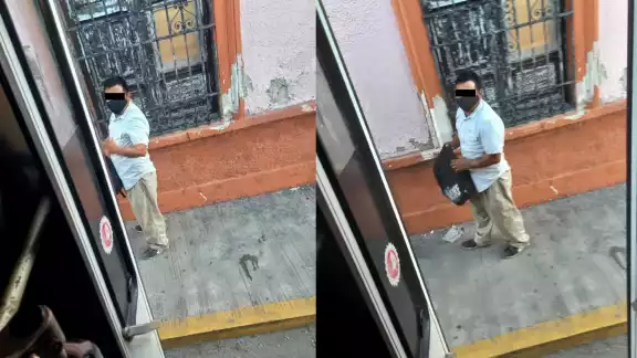 El hombre prefirió bajar del camión después de ser presionado por la joven y otros pasajeros El hombre prefirió bajar del camión después de ser presionado por la joven y otros pasajeros