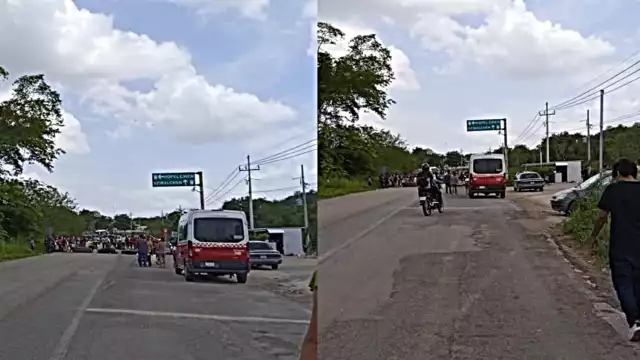 La carretera Campeche-Hopelchén es bloqueada por más de 300 campesinos