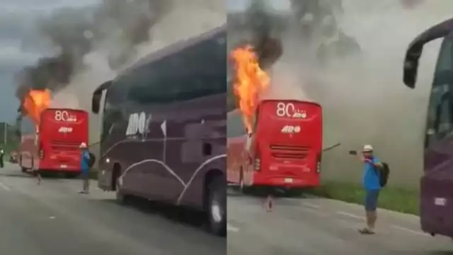 Se desconocen las causas que originaron el incendio del autobús
