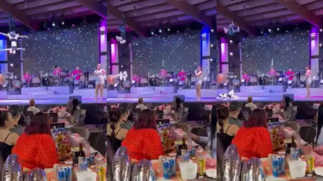 La bailarina cayó de aproximadamente tres metros de altura durante su presentación