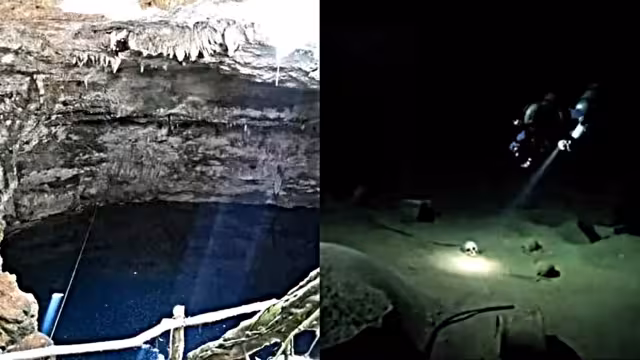 Buzos realizan investigaciones en cenotes de Yucatán