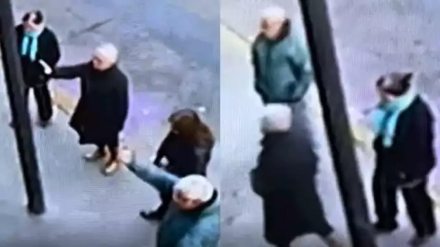 El grupo religioso cantó rosarios y roció agua bendita en las puertas del local