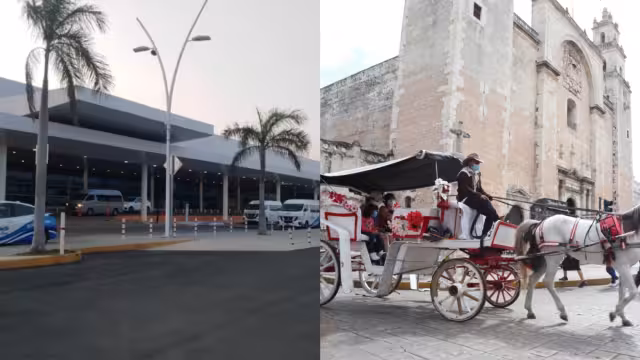 Para ir desde el aeropuerto de Mérida rumbo al Centro Histórico existen autobuses y transportes privados