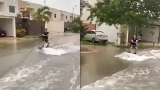 El joven es jalado varios metros por una camioneta. Foto: Elvis Castilla