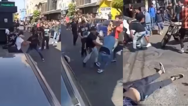 Joven es golpeado y noqueado en pelea campal en la FES Aragón