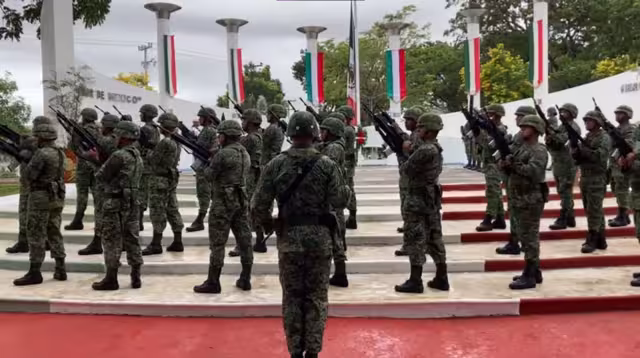 Los elementos del Ejército Mexicano en Chetumal recordaron las acciones patrióticas de los Niños Héroes durante la Intervención estadounidense en México