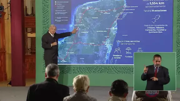 El presidente Andrés Manuel López Obrador explicó la ruta y objetivos del Tren Maya El presidente Andrés Manuel López Obrador explicó la ruta y objetivos del Tren Maya