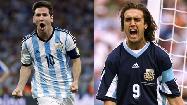 Lionel Messi y Batistuta tienen los mismos goles en mundiales con Argentina
