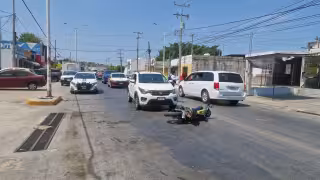 Repartidor herido en hecho vial