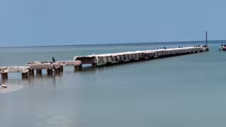 El muelle de Isla Arena colapsó por completo tras cumplir su vida útil.