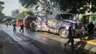 Choca Metrobús de la CDMX en Insurgentes