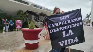 Grupo dicen "no al aborto, si ala vida, Campeche pro vida"