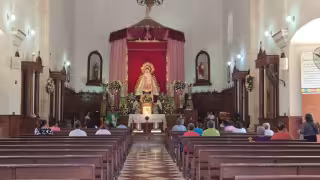 Feligreses acudieron a la misa de la Divina Providencia en Champotón.