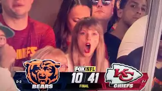 Taylor Swift fue captada mientras apoyaba el partido de los Chief