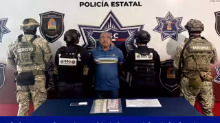 Tras su detención el sujeto fue presentado por las autoridades.