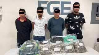 Los detenidos fueron identificados como Vicente Alejandro “N”, Ernesto “N”, Diego Armando “N” y Luis Ángel “N”