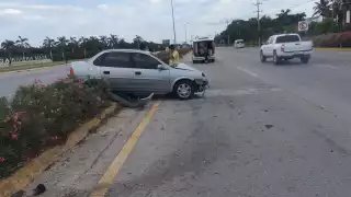 Solamente se registraron daños materiales en el accidente