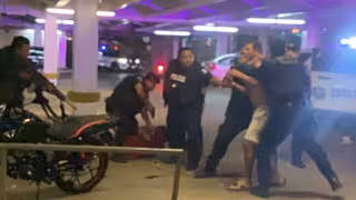 Se reportó la detención de cuatro sujetos por parte de elementos policiacos.