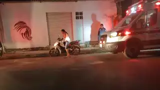 Perro provoca fuerte accidente de motociclista en Escárcega