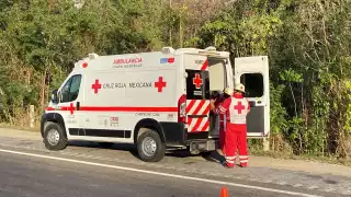 La ambulancia llegó al sitio para dar auxilio
