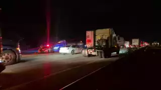 El bloqueo generó un caos en la carretera Campeche-Champotón.