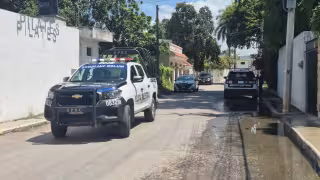 Una fuerte movilización policial se registró en Bosques de Campeche.