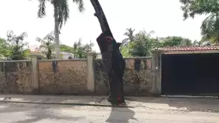 Motociclista sufre percance en avenida Centenario de la ciudad de Chetumal