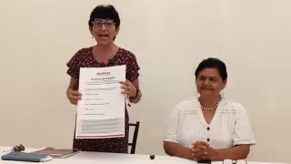 Exige Elda Castillo renuncia del titular de Sebien en la contienda por la candidatura de Morena en Campeche