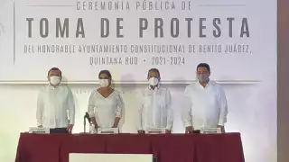 Aproximadamente 500 personas se dieron cita para presenciar la toma de protesta de Mara Lezama