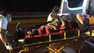 Fue embestido por una camioneta la cual era manipulada a exceso de velocidad