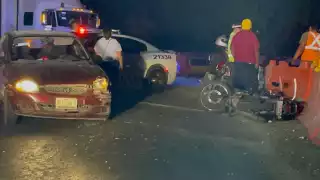 El motociclista fue abordado a la ambulancia y traslado en calidad de grave al hospital