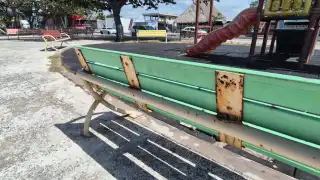 Ciudadanos denuncian deterioro en el mobiliario del Parque Costero 500.