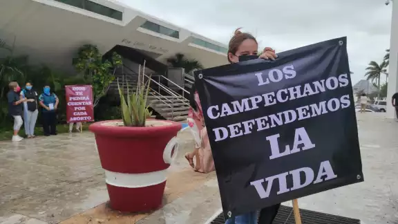 Grupo dicen "no al aborto, si ala vida, Campeche pro vida" Grupo dicen "no al aborto, si ala vida, Campeche pro vida"